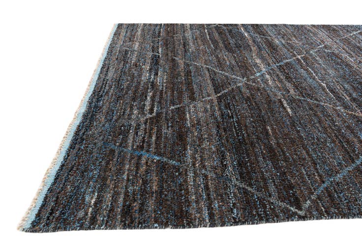 Detail image of 5' 10 x 9' 3 Hand Knotted Moroccan Wool Rug