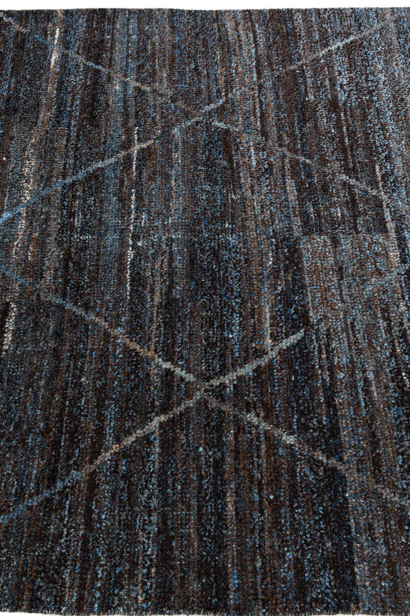 5' 10 x 9' 3 Hand Knotted Moroccan Wool Rug