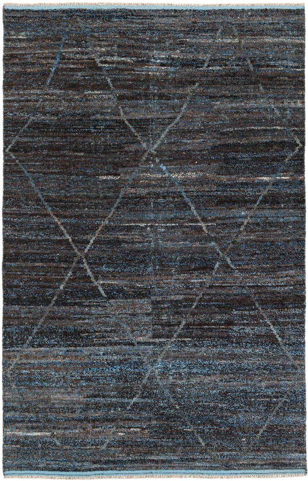 Detail image of 5' 10 x 9' 3 Hand Knotted Moroccan Wool Rug