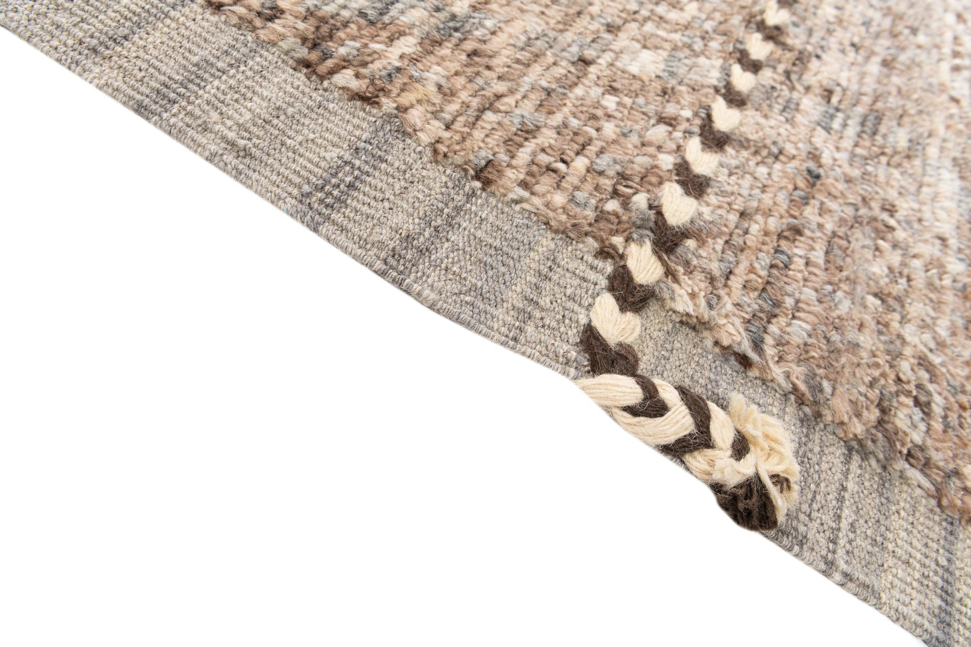 8' 7 x 10' 7 Hand Knotted Moroccan Wool Rug