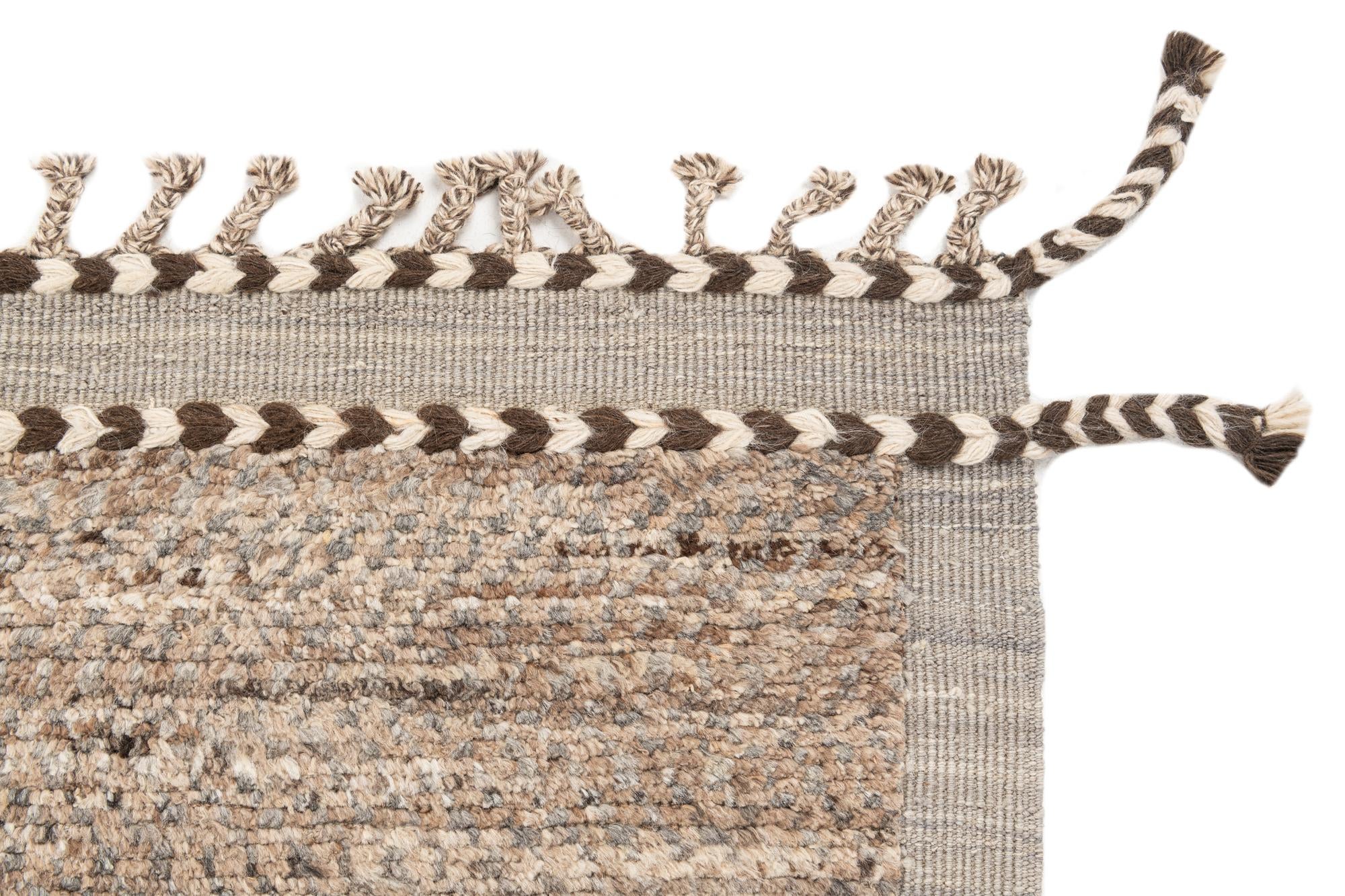 8' 7 x 10' 7 Hand Knotted Moroccan Wool Rug