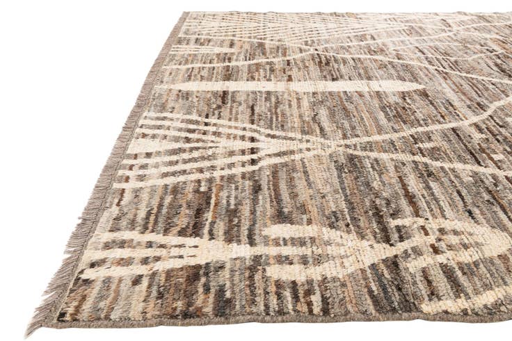 Detail image of 8' 6 x 9' 8 Hand Knotted Moroccan Wool Rug