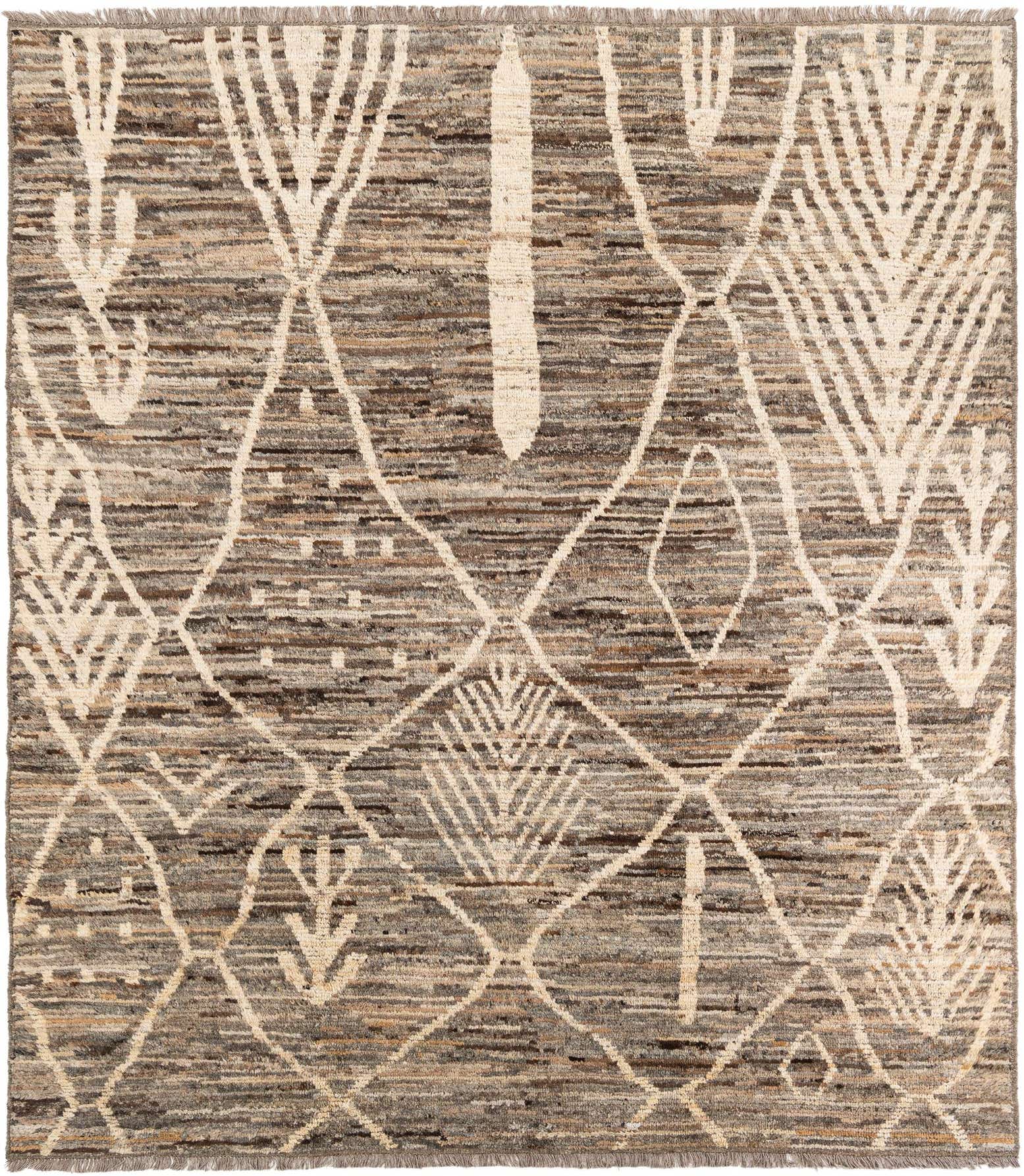 8' 6 x 9' 8 Hand Knotted Moroccan Wool Rug