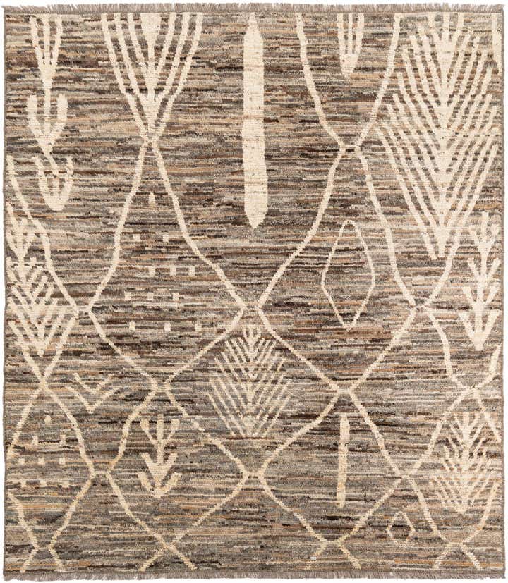8' 6 x 9' 8 Hand Knotted Moroccan Wool Rug