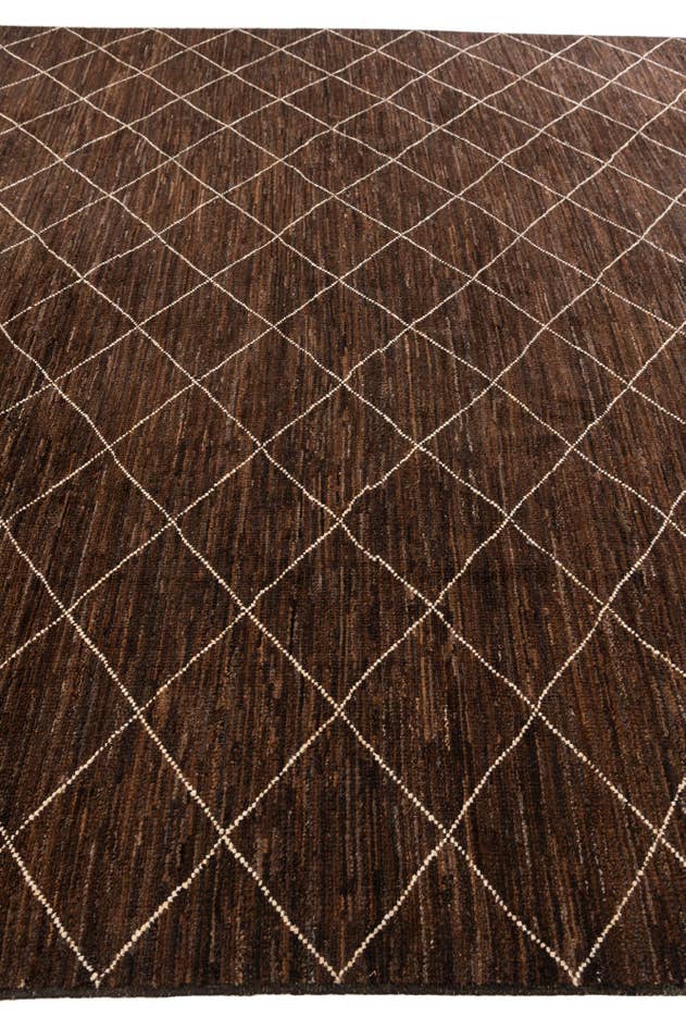 Detail image of 10' x 13' Hand Knotted Moroccan Wool Rug