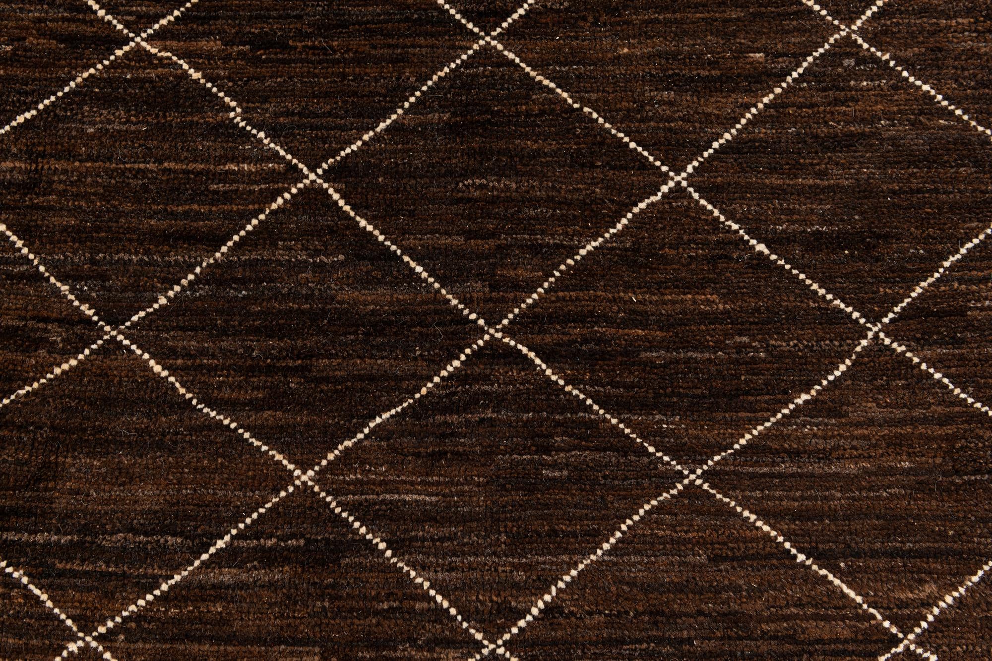 10' x 13' Hand Knotted Moroccan Wool Rug