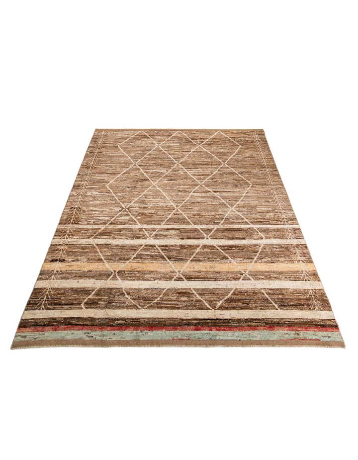 9' 9 x 13' 2 Hand Knotted Moroccan Wool Rug