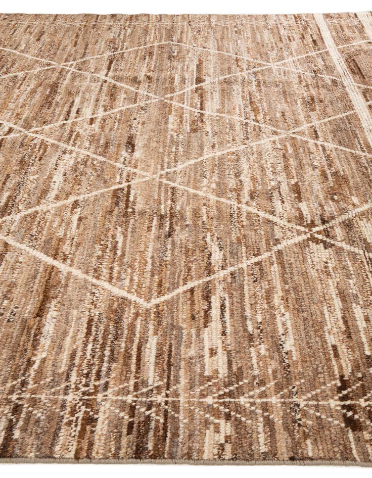 Detail image of 9' 9 x 13' 2  Hand Knotted Moroccan Wool Rug