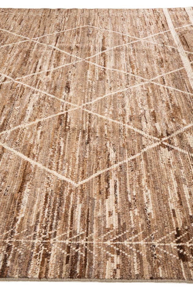 Detail image of 9' 9 x 13' 2 Hand Knotted Moroccan Wool Rug