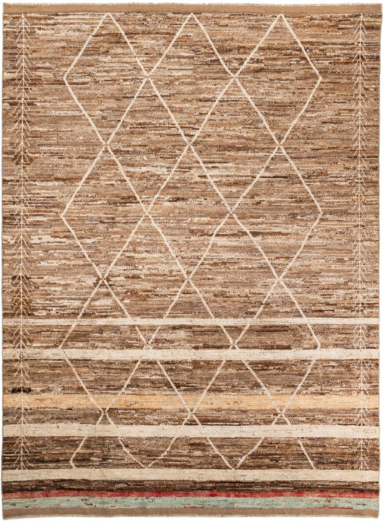 9' 9 x 13' 2 Hand Knotted Moroccan Wool Rug