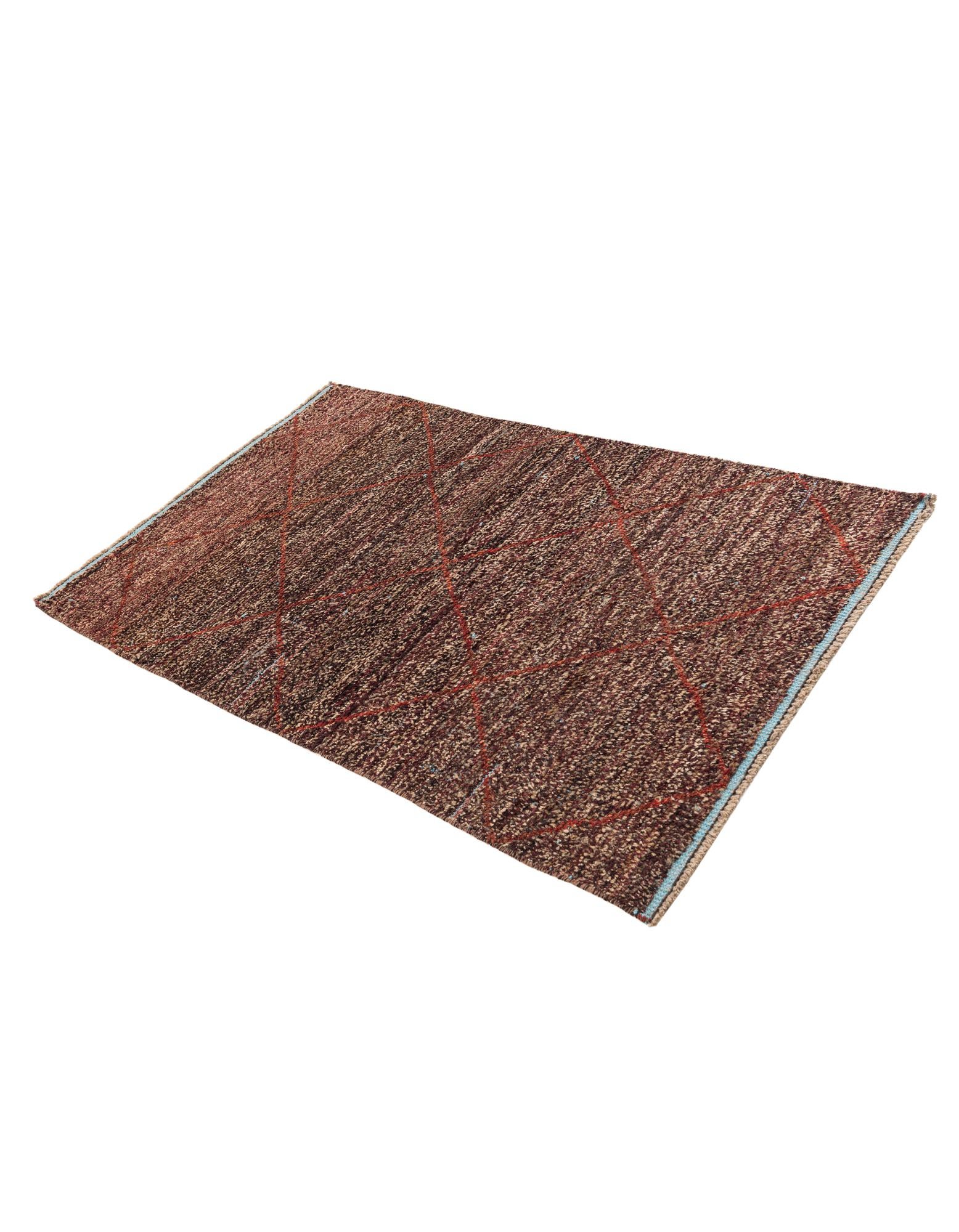4' x 6' 3 Hand Knotted Moroccan Wool Rug