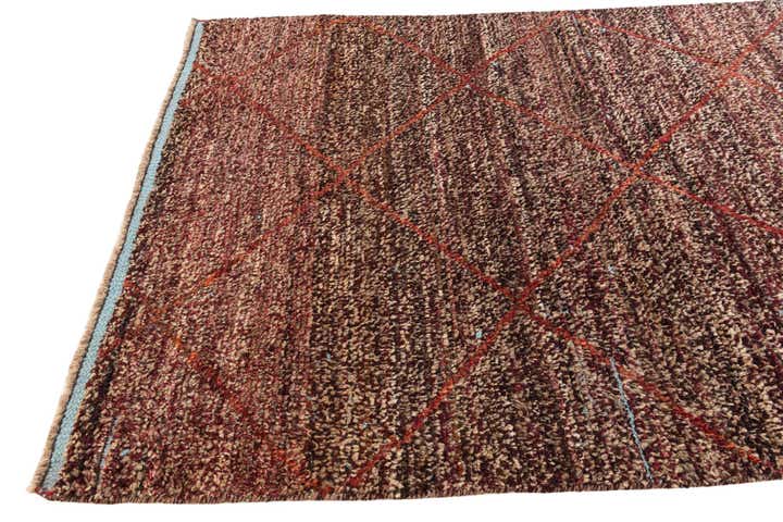 4' x 6' 3 Hand Knotted Moroccan Wool Rug