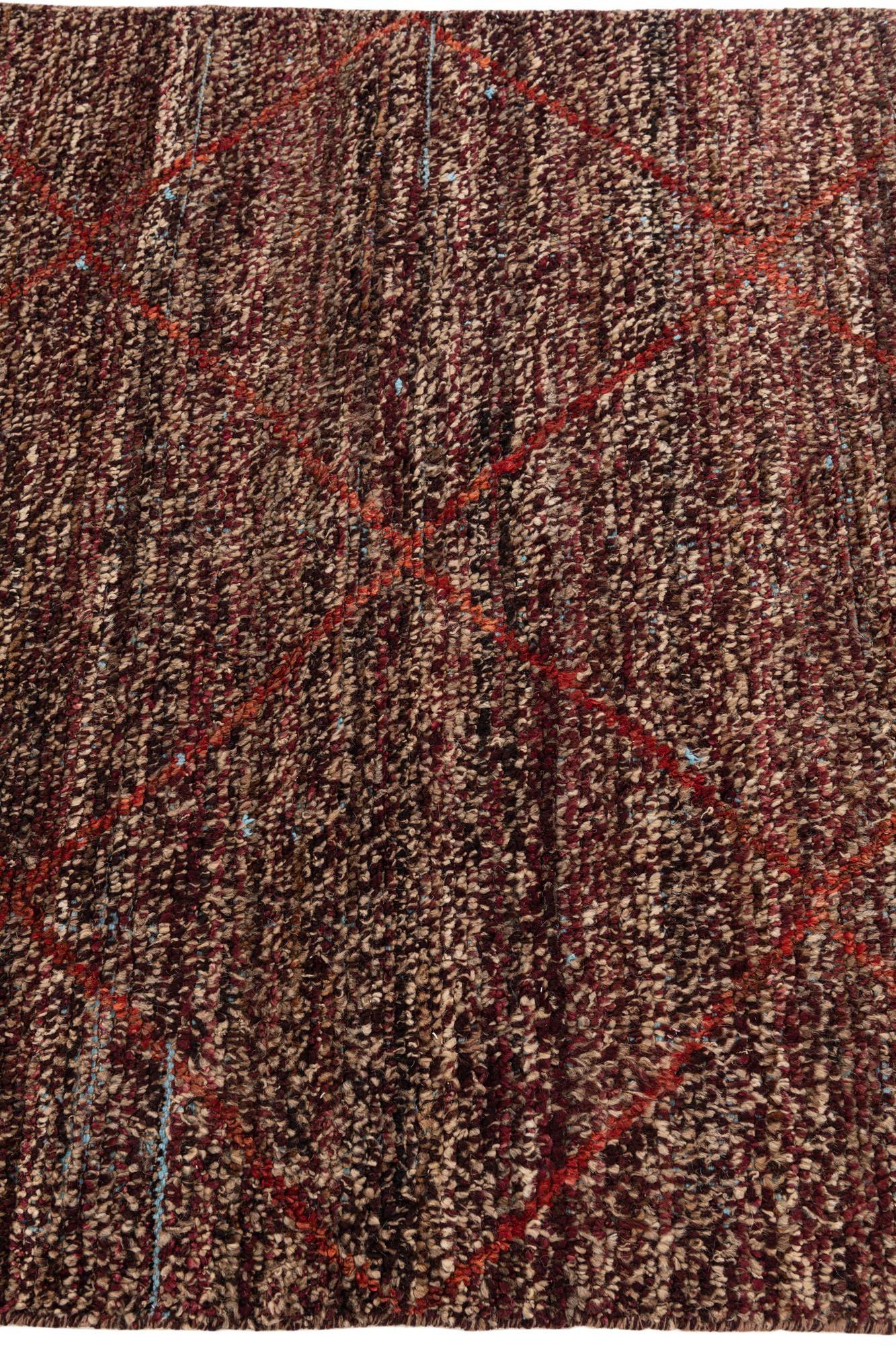 4' x 6' 3 Hand Knotted Moroccan Wool Rug