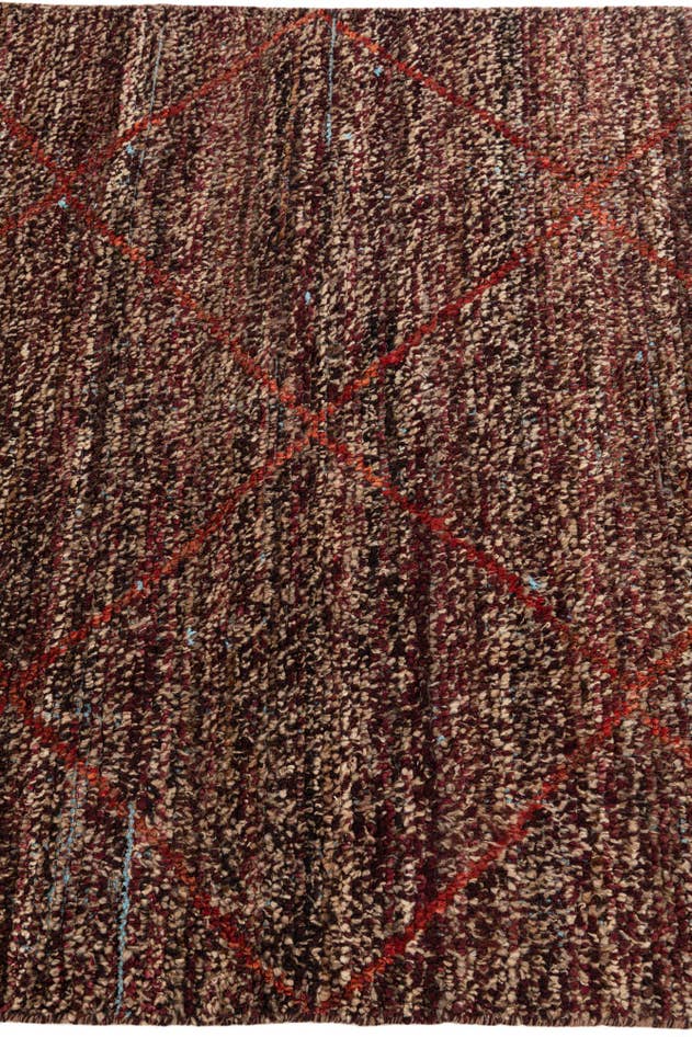 Detail image of 4' x 6' 3 Hand Knotted Moroccan Wool Rug