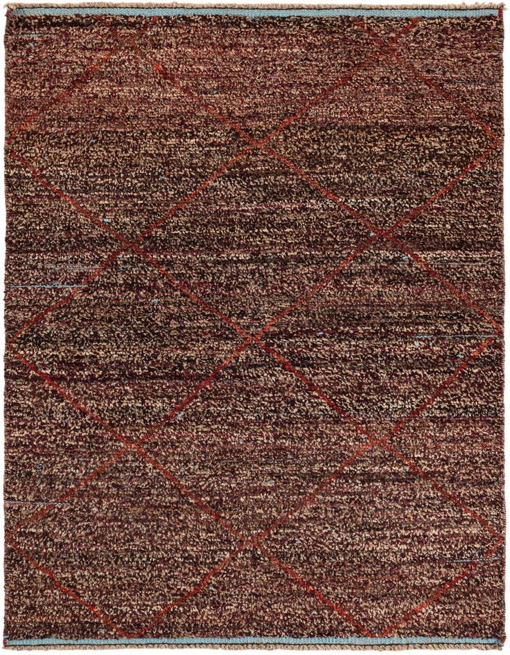 Detail image of 4' x 6' 3 Hand Knotted Moroccan Wool Rug