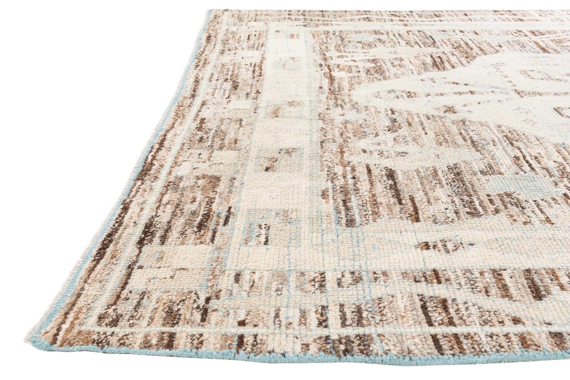 8' 6 x 12' 6 Hand Knotted Moroccan Wool Rug