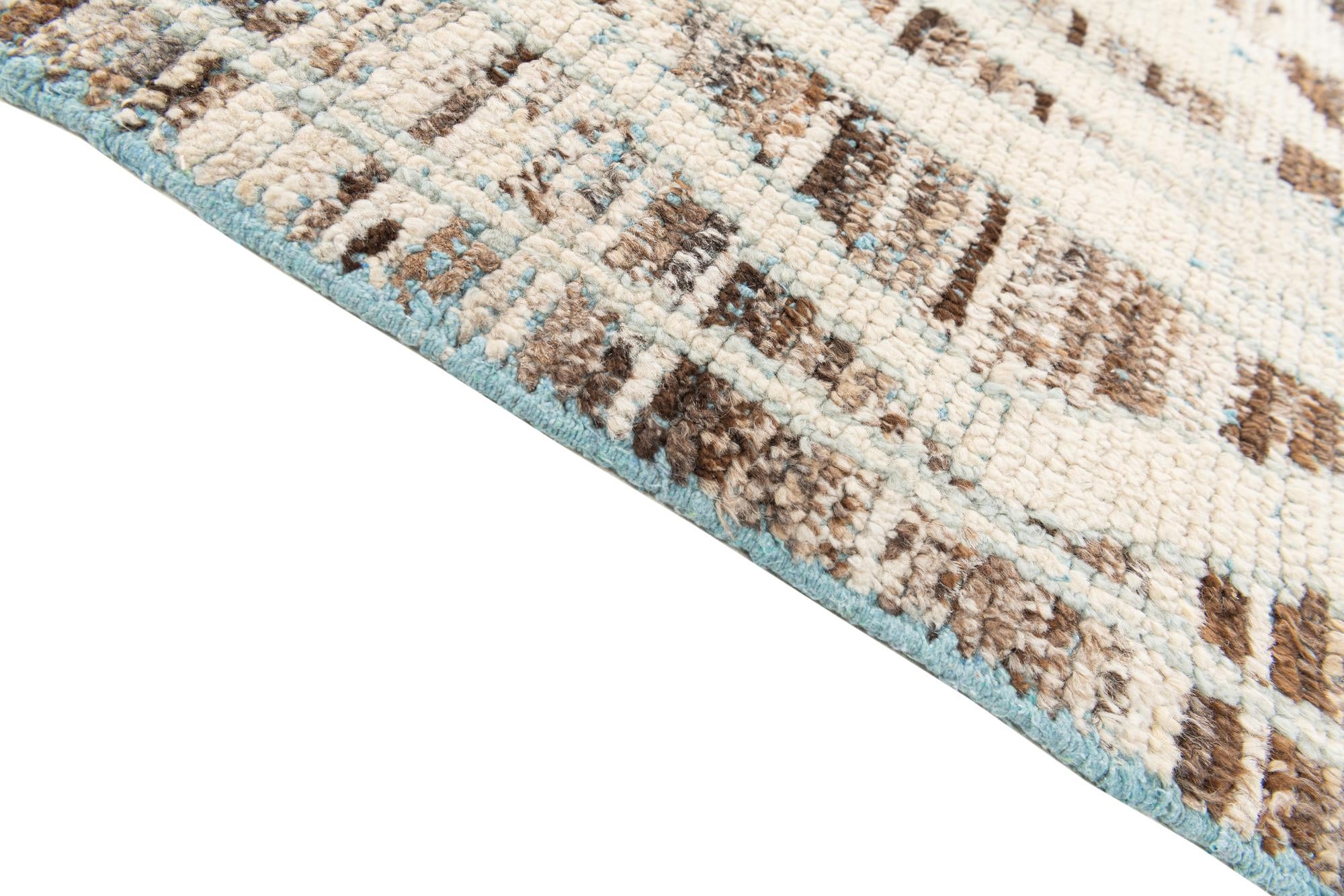8' 6 x 12' 6 Hand Knotted Moroccan Wool Rug