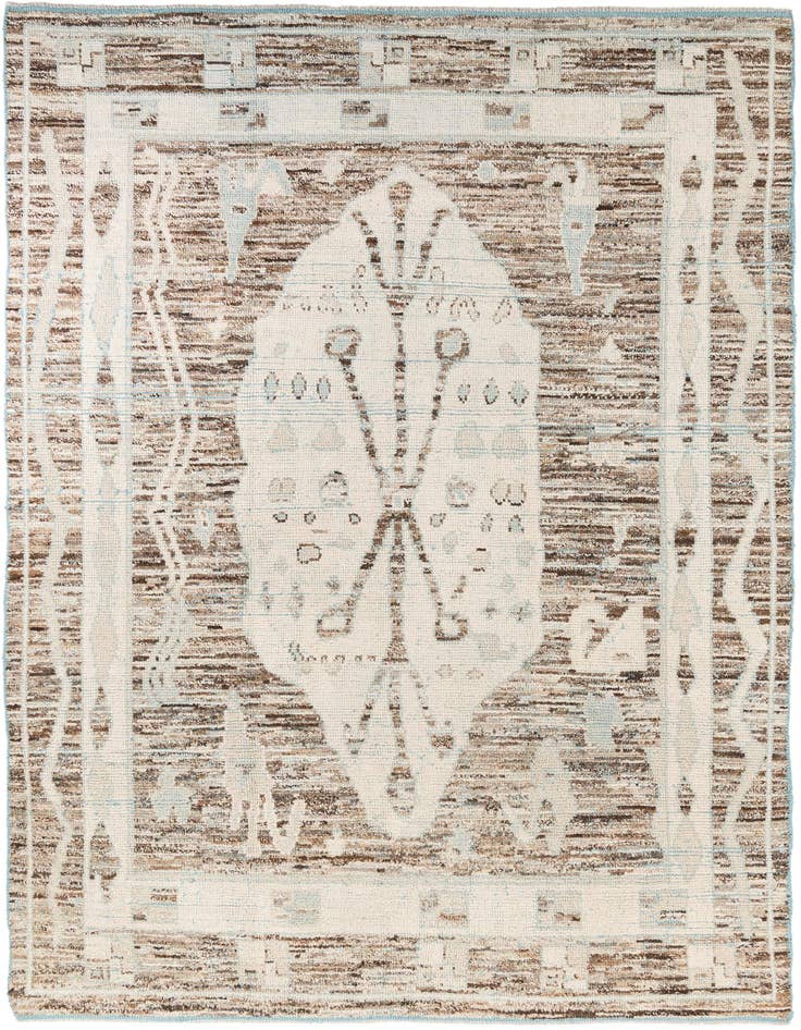 Detail image of 8' 6 x 12' 6 Hand Knotted Moroccan Wool Rug