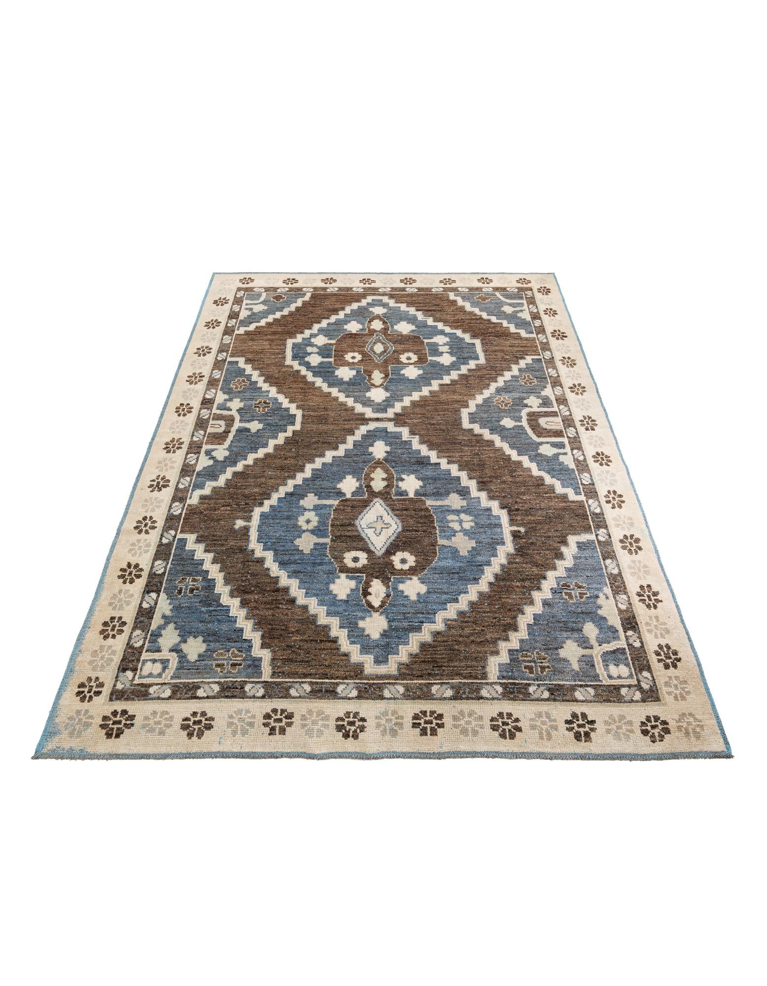 10' x 14' 9 Hand Knotted Moroccan Wool Rug