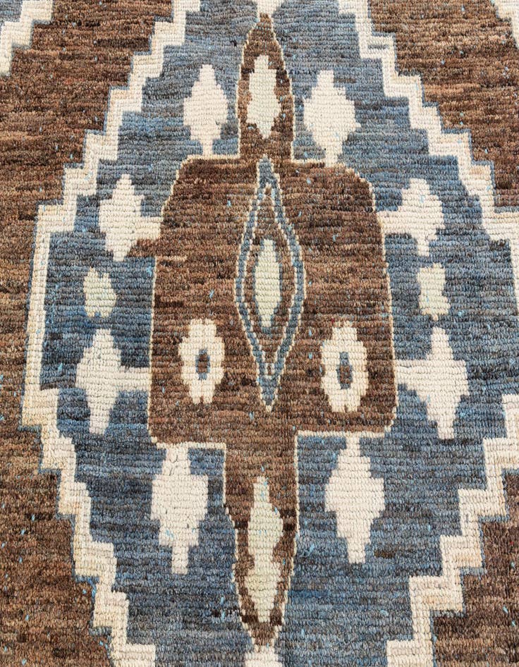 Detail image of 10' x 14' 9  Hand Knotted Moroccan Wool Rug