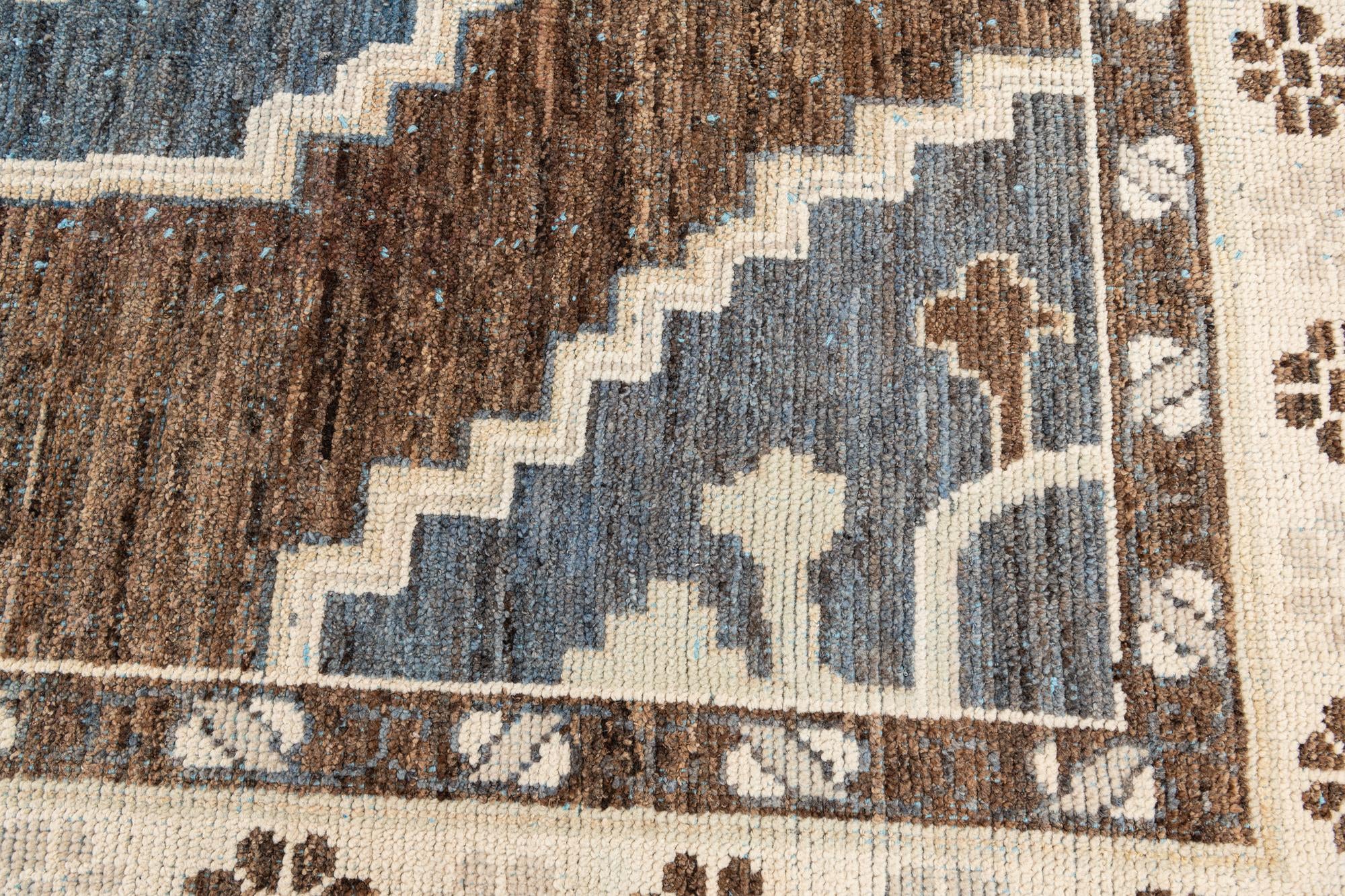 10' x 14' 9 Hand Knotted Moroccan Wool Rug