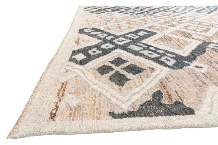 9' x 12' Hand Knotted Moroccan Wool Rug