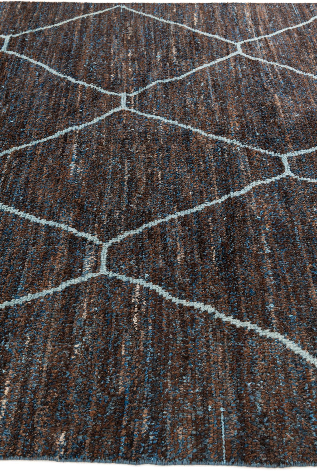 7' 9 x 10' 10 Hand Knotted Moroccan Wool Rug