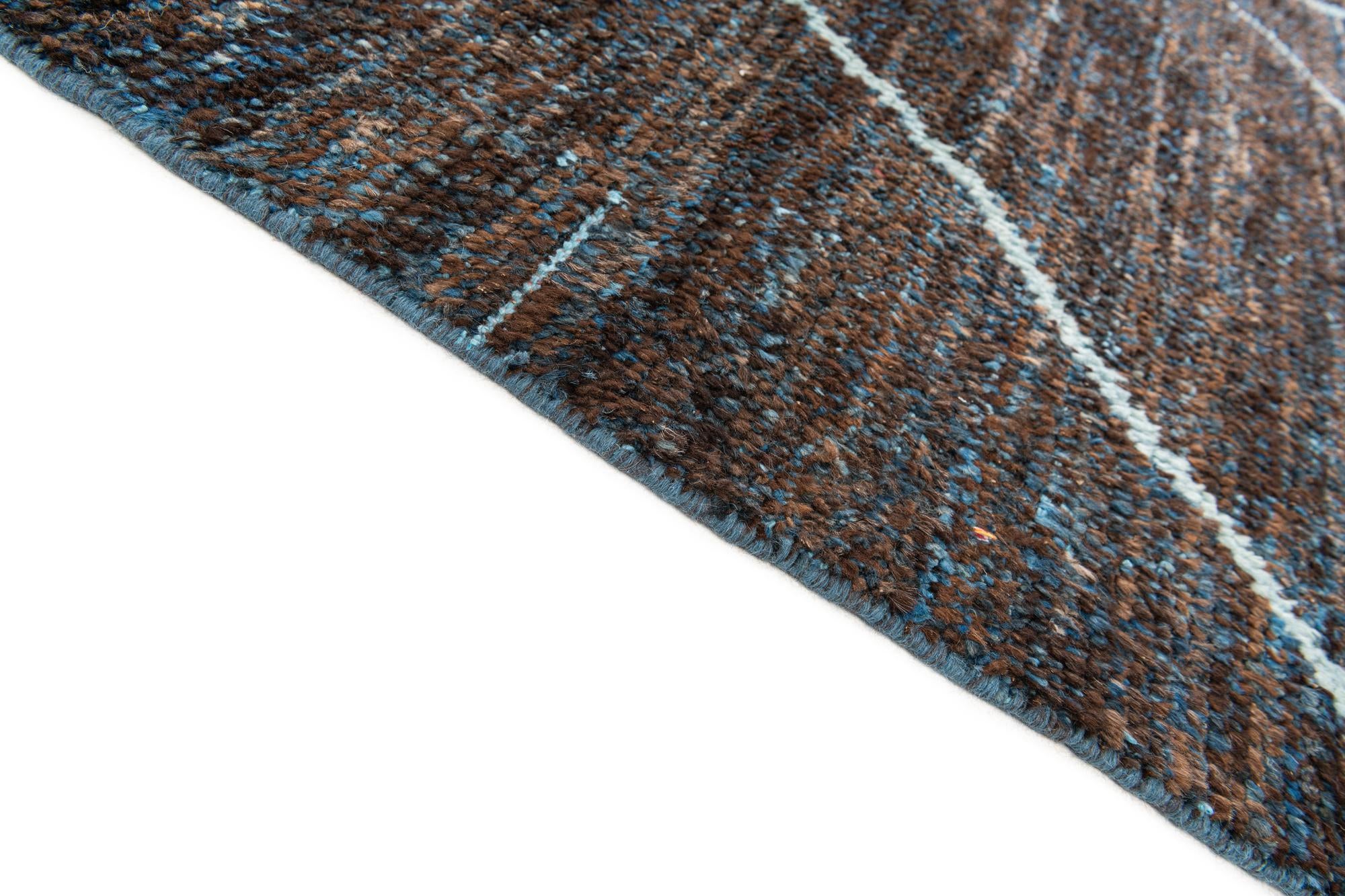 7' 9 x 10' 10 Hand Knotted Moroccan Wool Rug