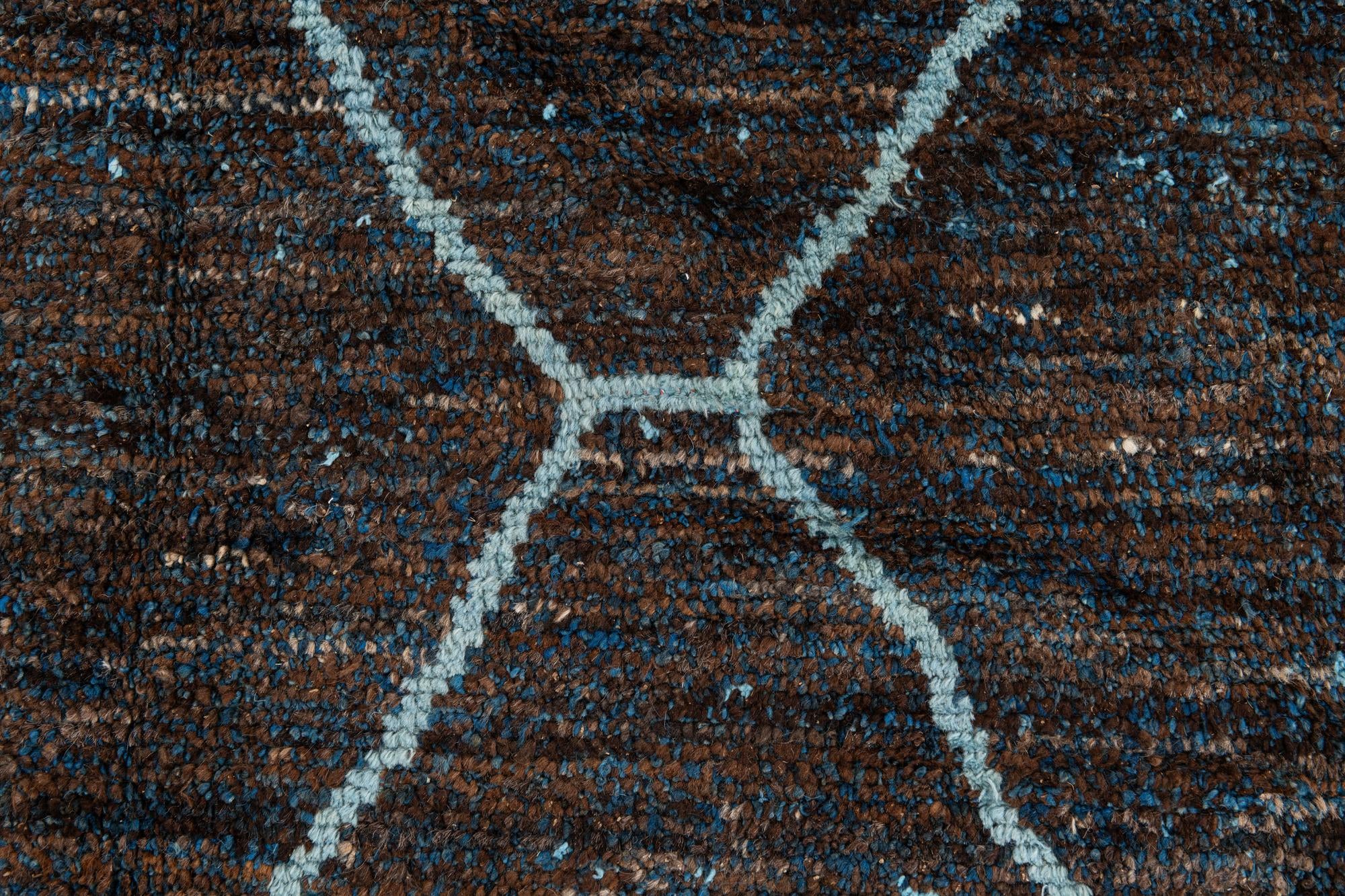 7' 9 x 10' 10 Hand Knotted Moroccan Wool Rug