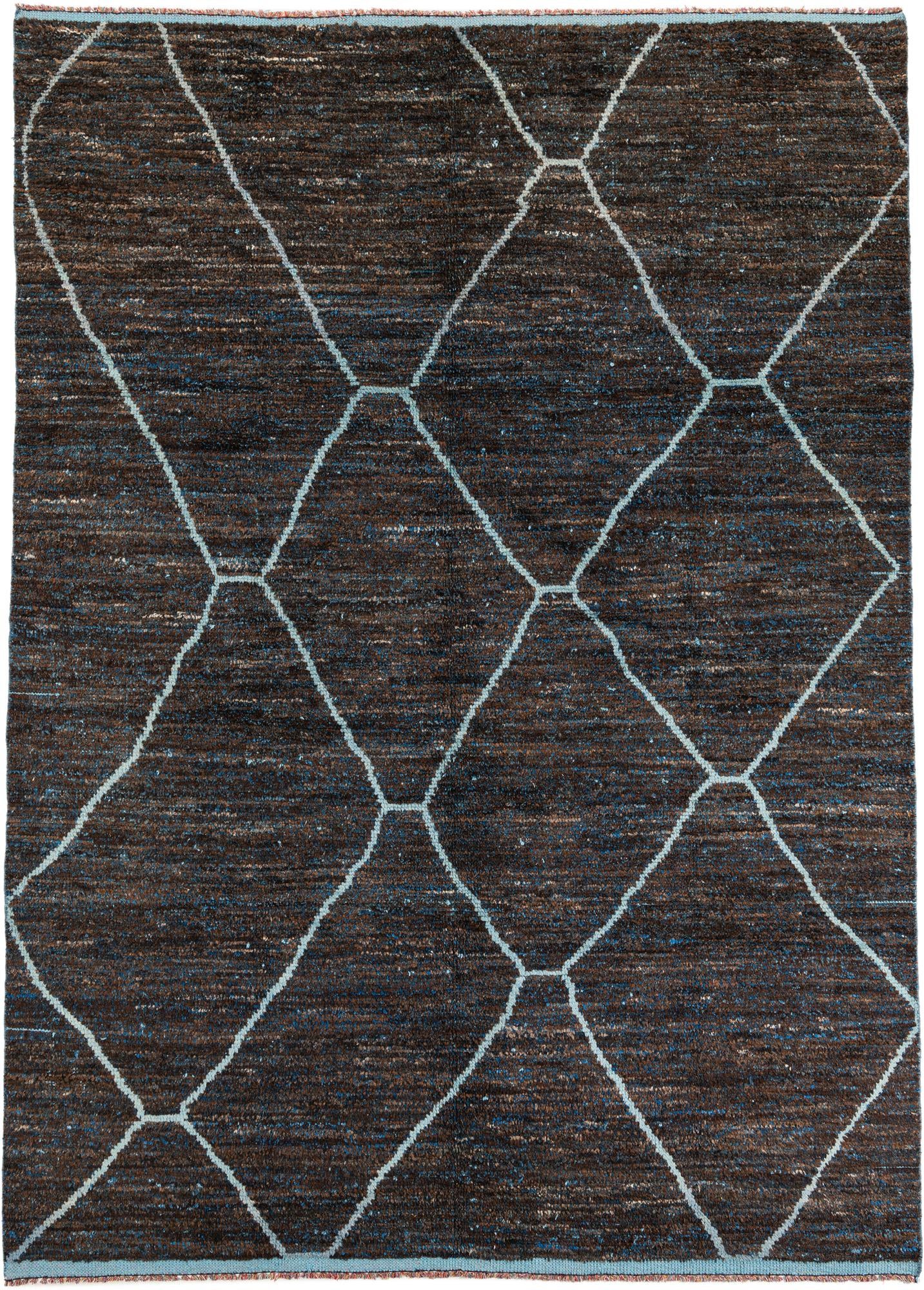 7' 9 x 10' 10 Hand Knotted Moroccan Wool Rug