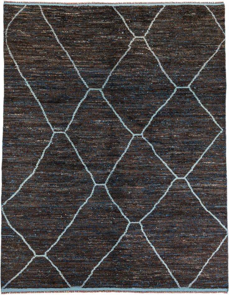 Detail image of 7' 9 x 10' 10 Hand Knotted Moroccan Wool Rug