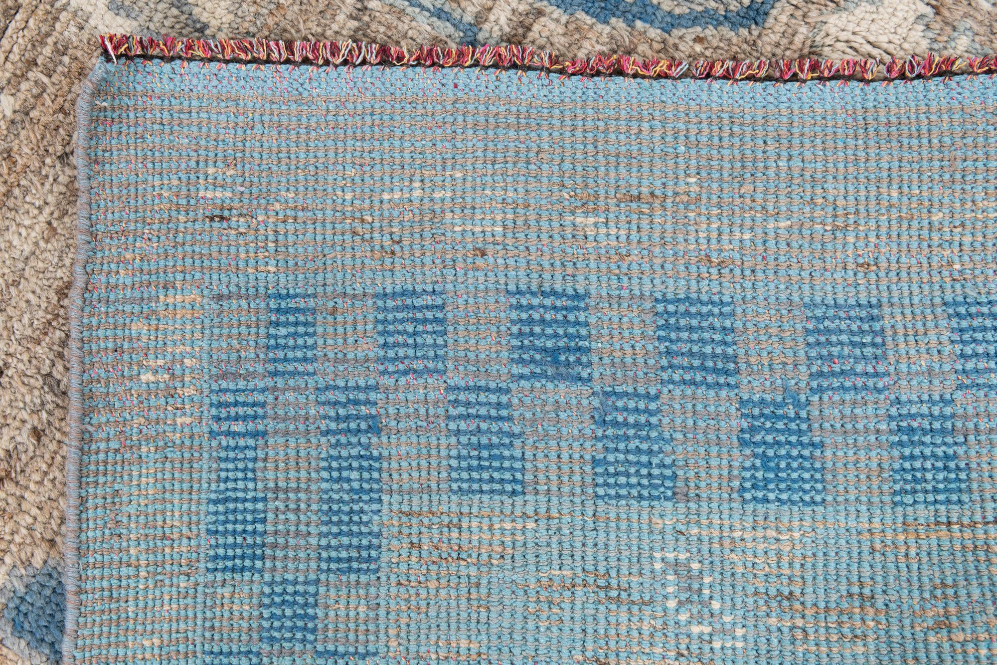 7' 5 x 10' 2 Hand Knotted Moroccan Wool Rug
