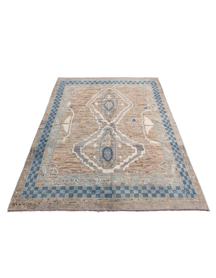 Detail image of 7' 5 x 10' 2 Hand Knotted Moroccan Wool Rug