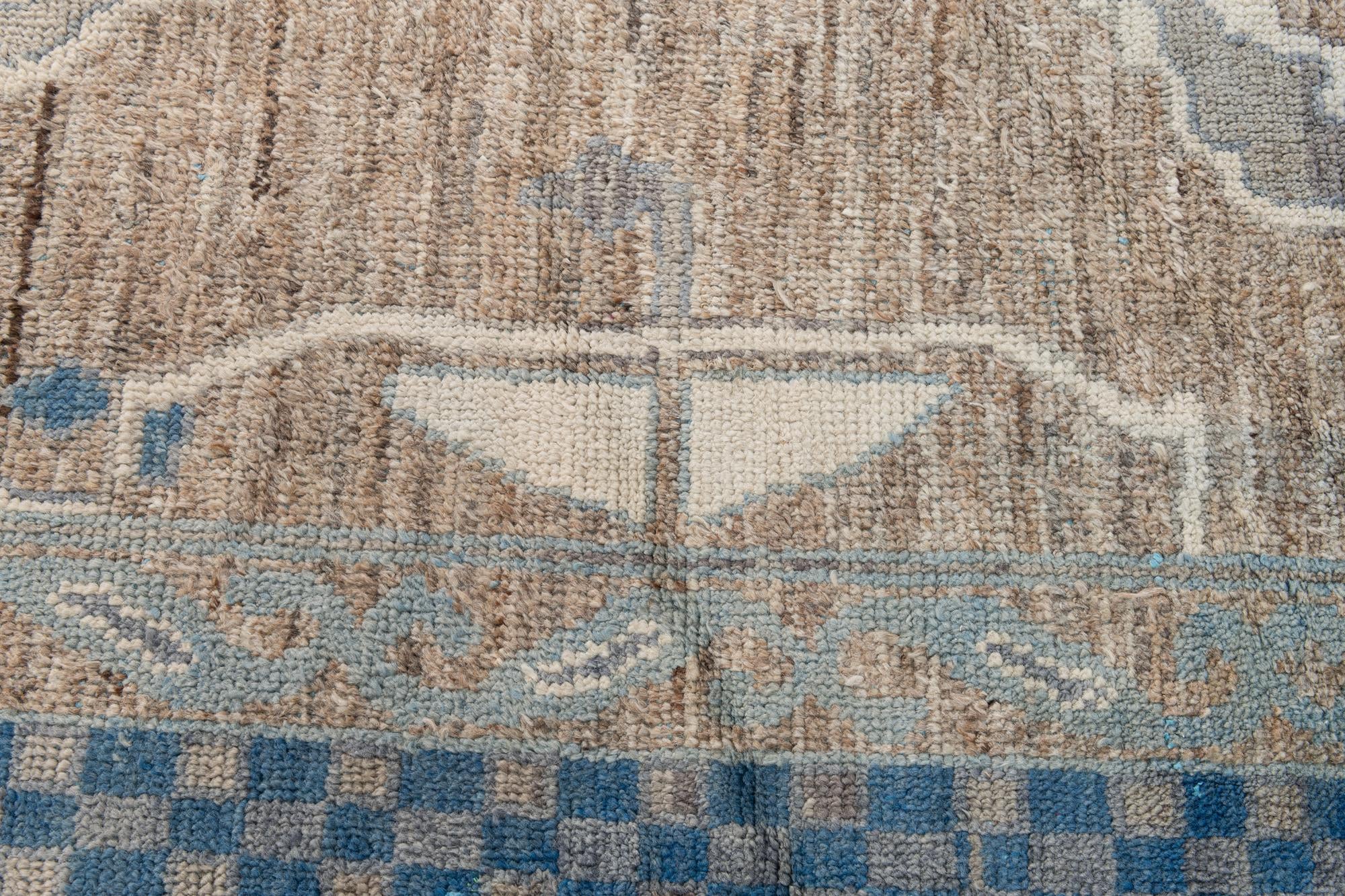 7' 5 x 10' 2 Hand Knotted Moroccan Wool Rug