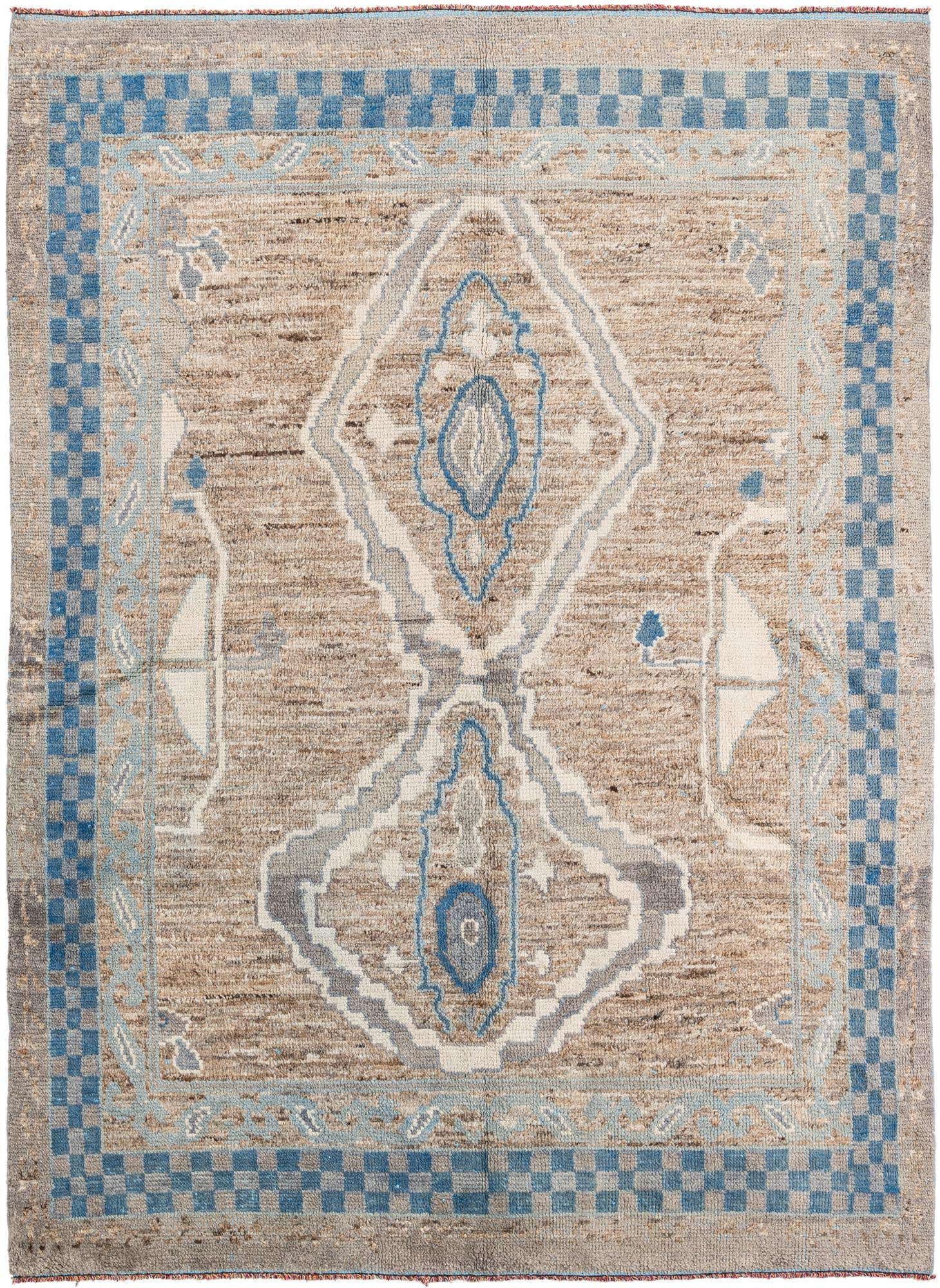 7' 5 x 10' 2 Hand Knotted Moroccan Wool Rug