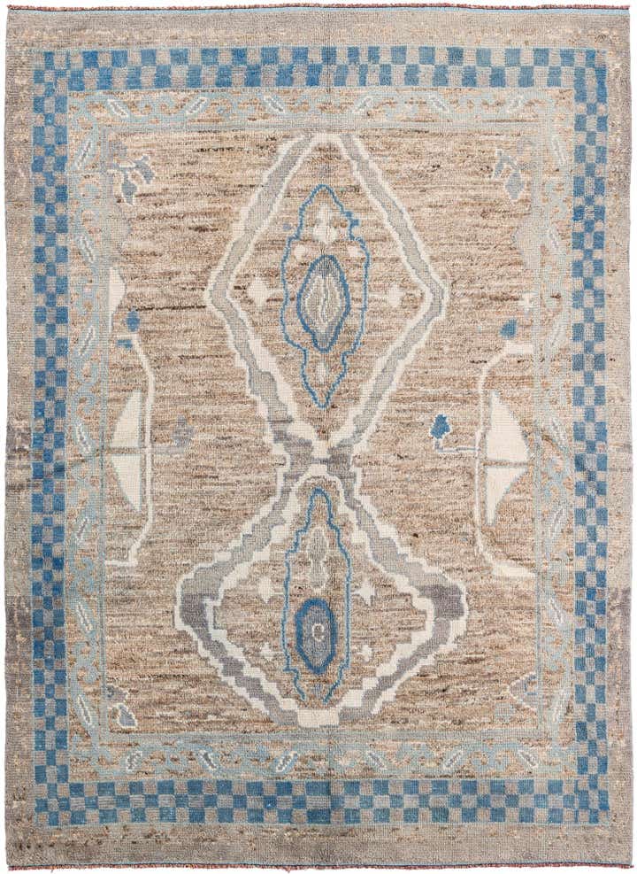 7' 5 x 10' 2 Hand Knotted Moroccan Wool Rug