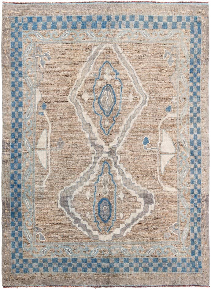 Detail image of 7' 5 x 10' 2 Hand Knotted Moroccan Wool Rug