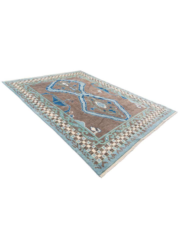 7' 10 x 10' 3 Hand Knotted Moroccan Wool Rug