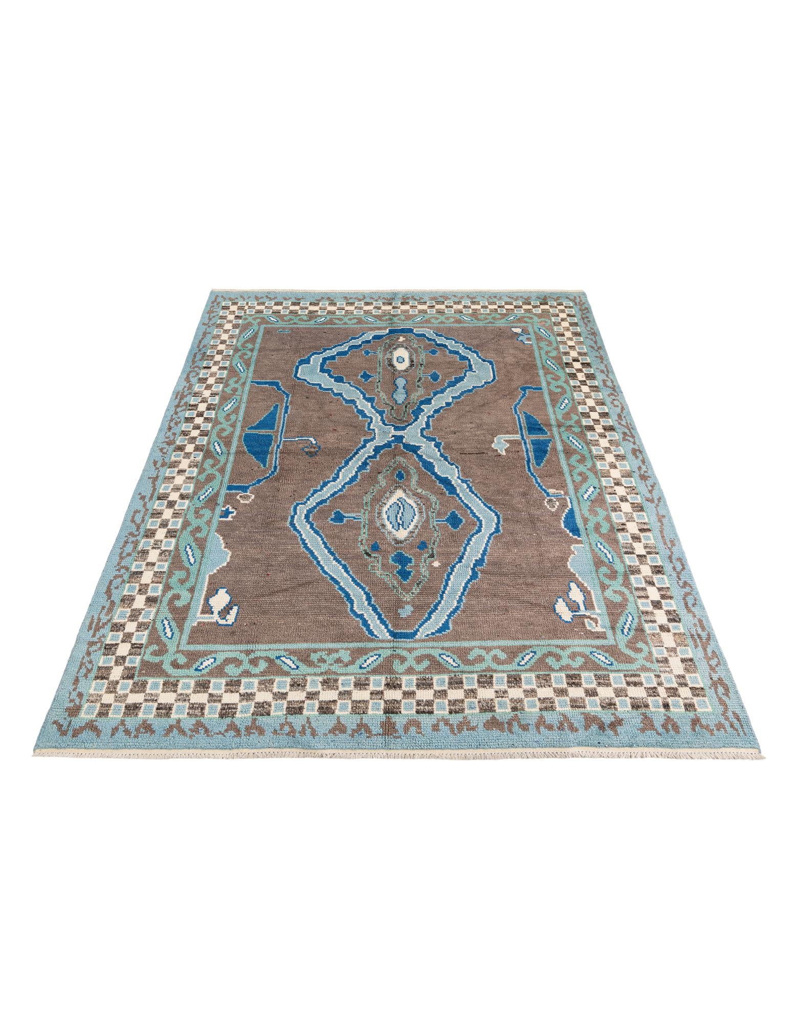 7' 10 x 10' 3 Hand Knotted Moroccan Wool Rug