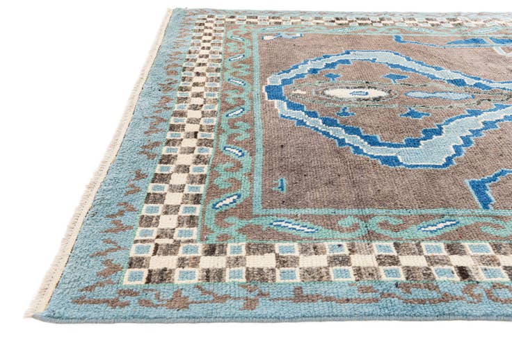 Detail image of 7' 10 x 10' 3 Hand Knotted Moroccan Wool Rug