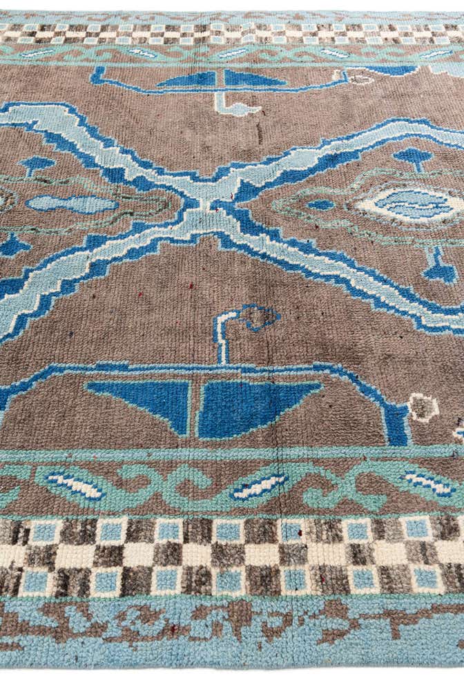 7' 10 x 10' 3 Hand Knotted Moroccan Wool Rug