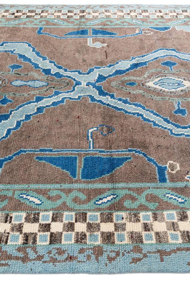 Detail image of 7' 10 x 10' 3 Hand Knotted Moroccan Wool Rug