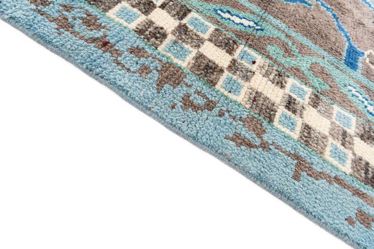 Detail image of 7' 10 x 10' 3 Hand Knotted Moroccan Wool Rug