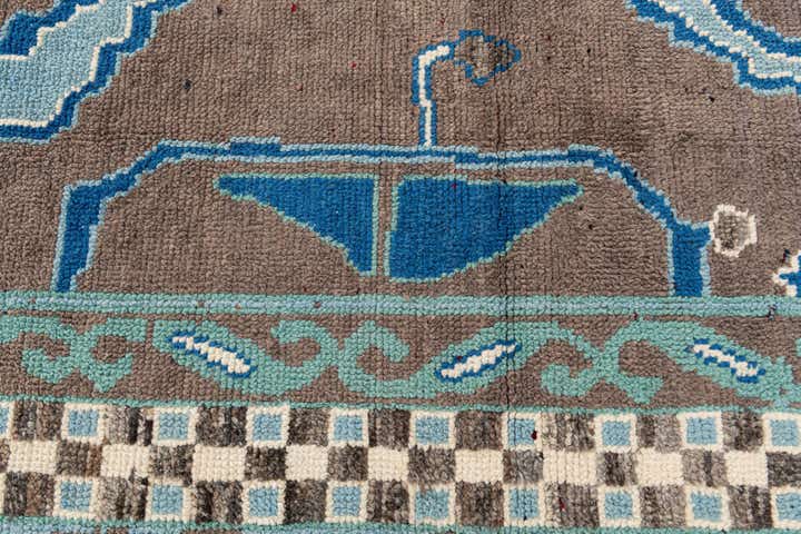 7' 10 x 10' 3 Hand Knotted Moroccan Wool Rug