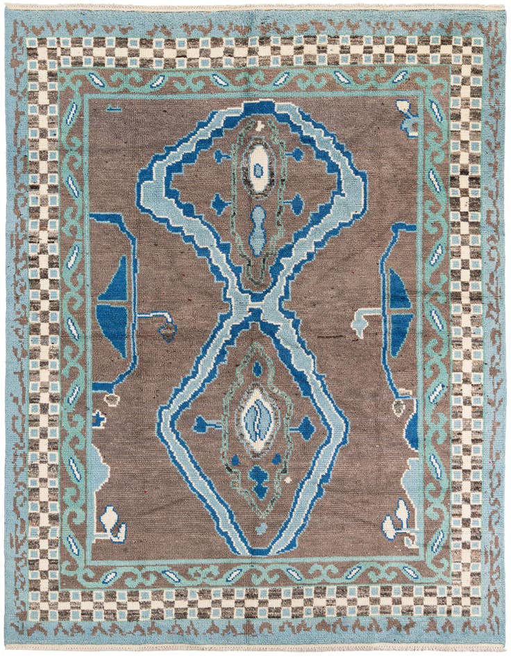 Detail image of 7' 10 x 10' 3 Hand Knotted Moroccan Wool Rug