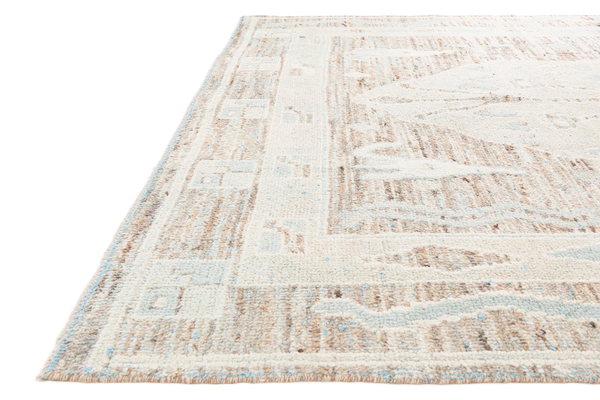 8' 5 x 12' Hand Knotted Moroccan Wool Rug