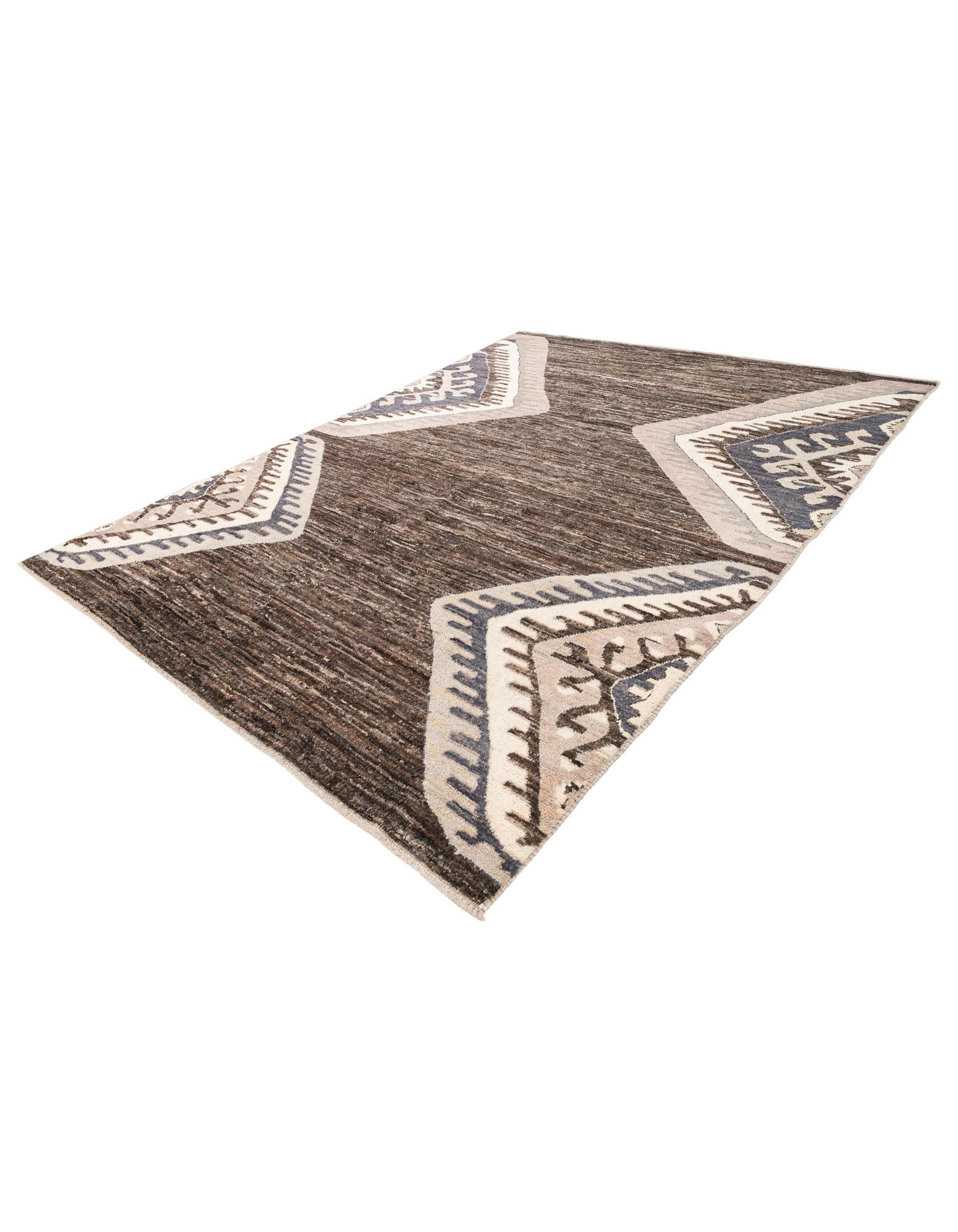 9' 1 x 11' 10 Hand Knotted Moroccan Wool Rug