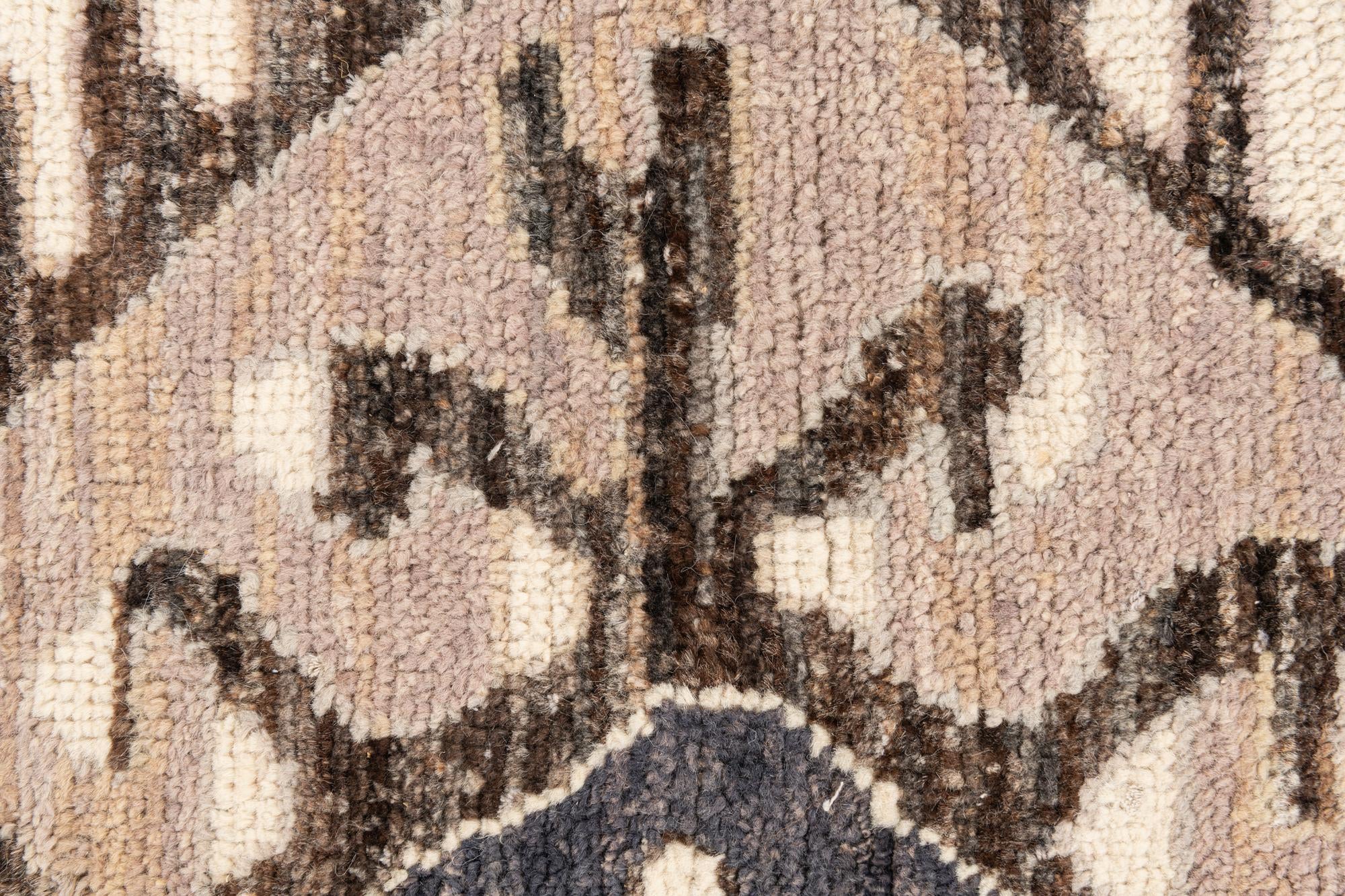 9' 1 x 11' 10 Hand Knotted Moroccan Wool Rug