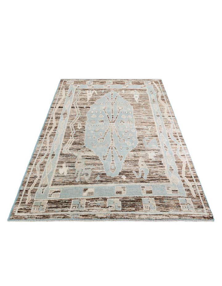 8' 7 x 12' 4 Hand Knotted Moroccan Wool Rug