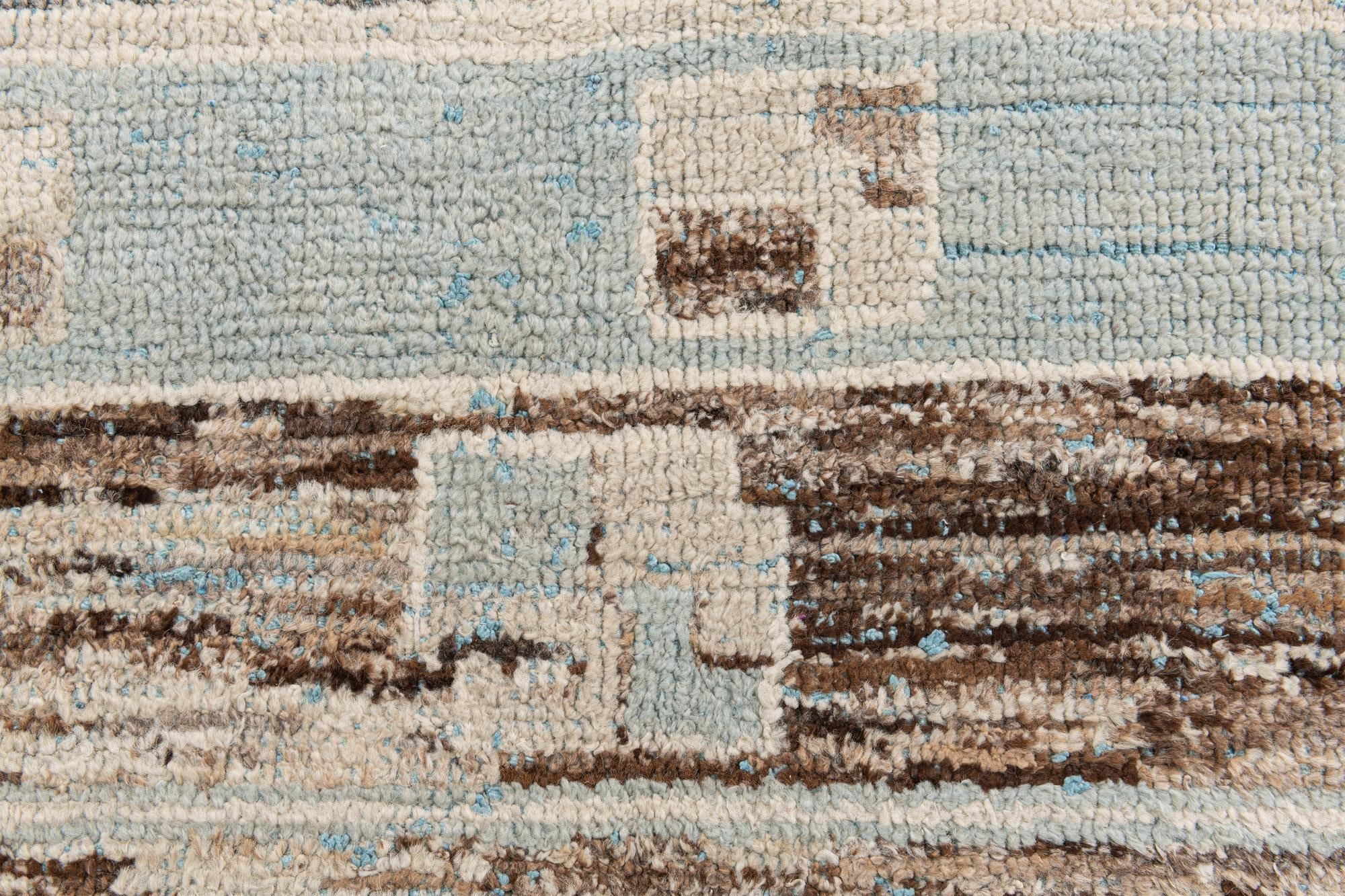 8' 7 x 12' 4 Hand Knotted Moroccan Wool Rug